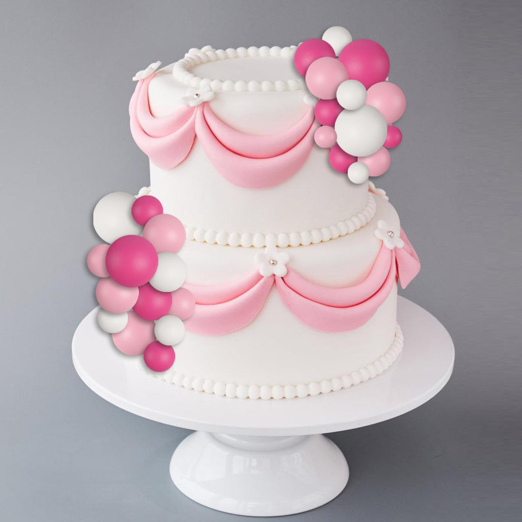 Goensjt 30 Pcs Balls Cake Topper Set - DIY Ball Cake Inserts for Birthday, Baby Shower & Wedding