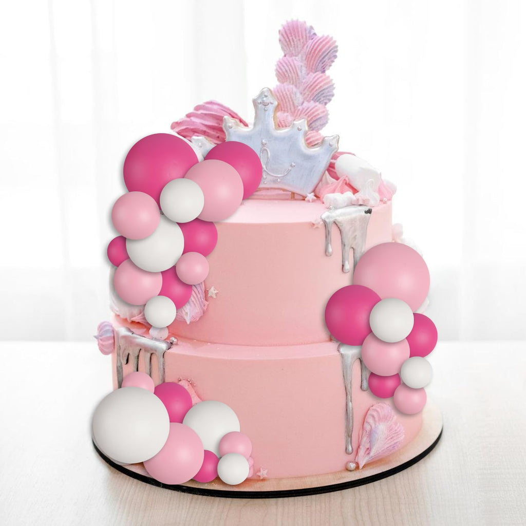 Goensjt 30 Pcs Balls Cake Topper Set - DIY Ball Cake Inserts for Birthday, Baby Shower & Wedding