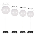 Goensjt 30 Pcs White Ball Cake Topper Set – DIY Cake Inserts for Birthday, Baby Shower, Wedding