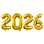GOER 2026 Foil Number Balloons – 16-Inch Gold for New Year & Graduation