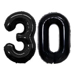 GOER 42-Inch Black Number 30 Foil Balloons | Jumbo Helium Decor for 30th Birthday