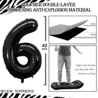 GOER 42-Inch Black 16/61 Number Balloons for Sweet 16 or 61st Birthday Parties