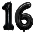 GOER 42-Inch Black 16/61 Number Balloons for Sweet 16 or 61st Birthday Parties