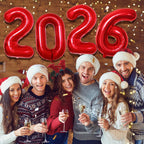 GOER 42-Inch Red Foil 2026 Number Balloons – New Year Eve Party Supplies & Graduation Decor