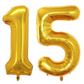 GOER 42-Inch Jumbo Foil Number 15/51 Balloons for 15th & 51st Birthday Parties
