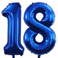 GOER 42-Inch Number 18/81 Foil Balloons – Jumbo Birthday Decorations (Blue)