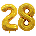 GOER Number 28 Balloons – 42-Inch Jumbo Gold Foil Balloons for 28th or 82nd Birthday Parties