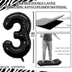 GOER 42-Inch Black Number 30 Foil Balloons | Jumbo Helium Decor for 30th Birthday