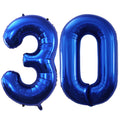 GOER 42-Inch Number 30 Foil Balloons - Blue for 30th Birthday & Anniversary