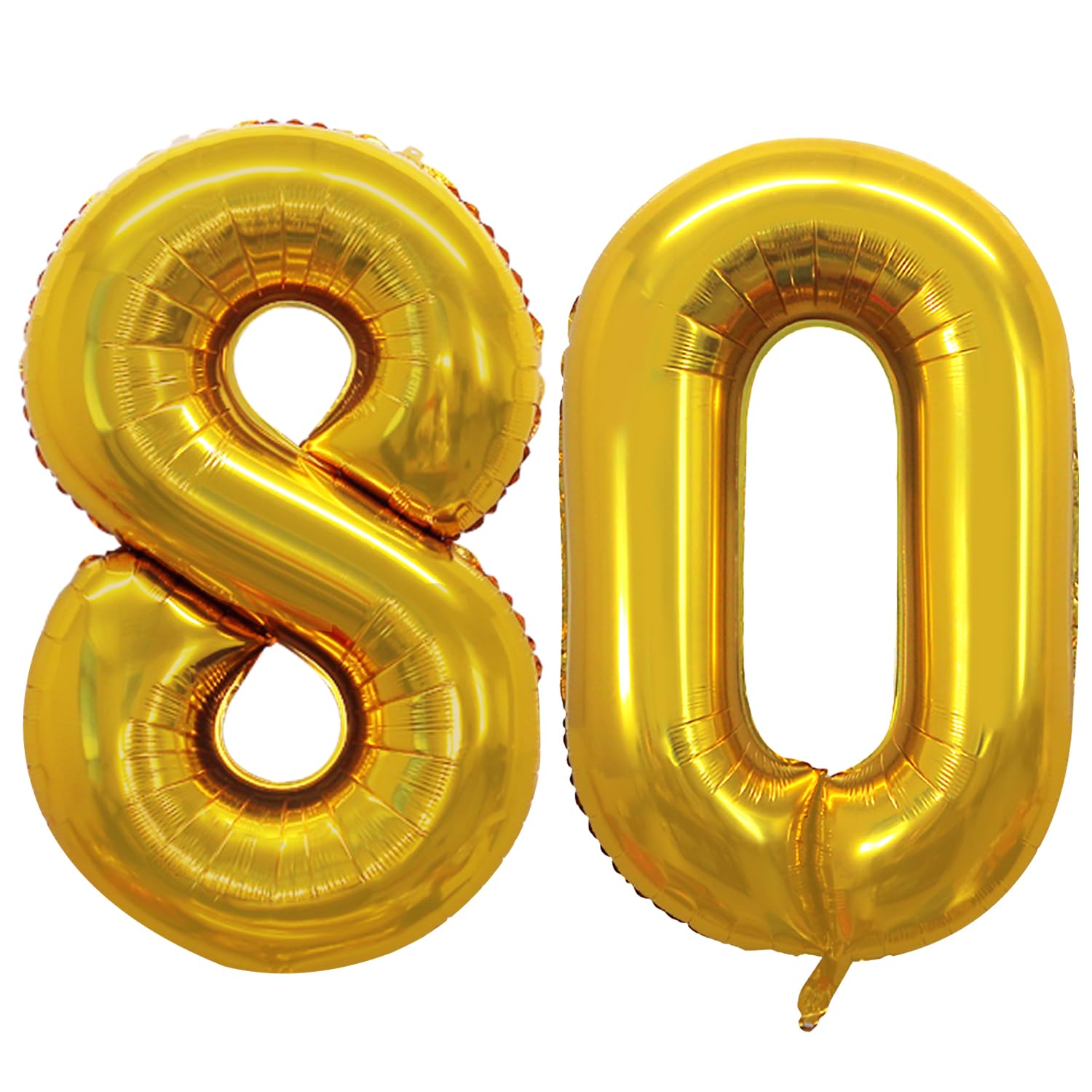 GOER 42-Inch Gold Number 80 Balloons for 80th Birthday Party