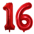 GOER 42 Inch Red Number Balloons for Sweet 16 & 61st Birthdays – Jumbo Foil Party Decor