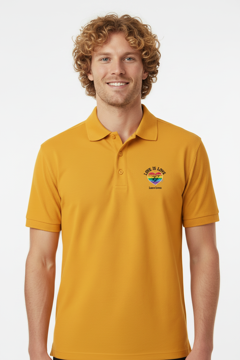 MEHZO LOVE IS LOVE Men’s Polo Shirt | Sport-Tek ST650
