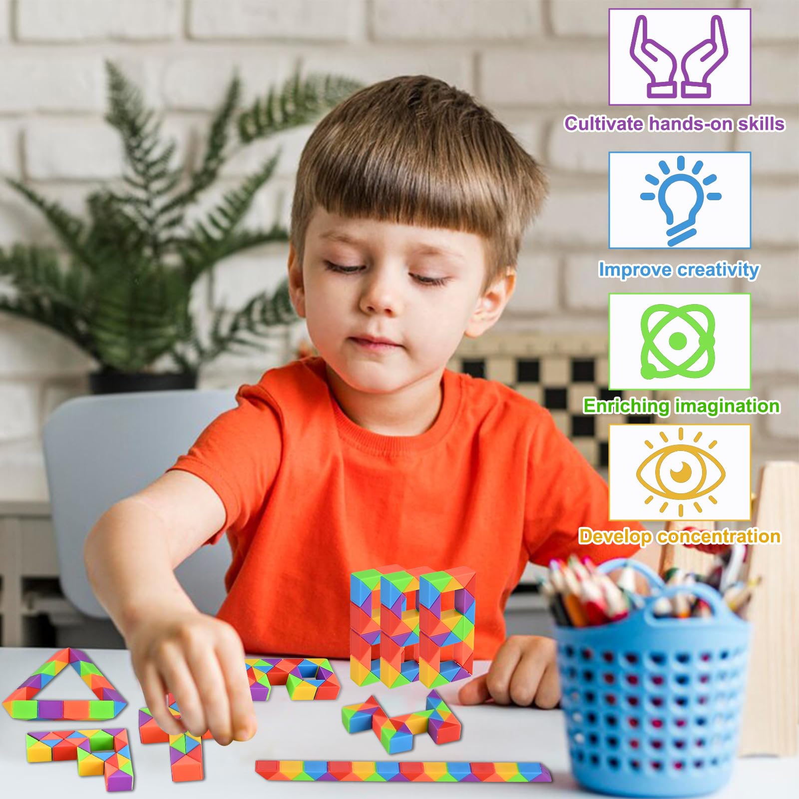 GOLDGE 80-Pack Mini Cube Puzzle Fidget Toys – Bulk Party Favors, Travel Toys & Classroom Rewards (Ages 4-8)