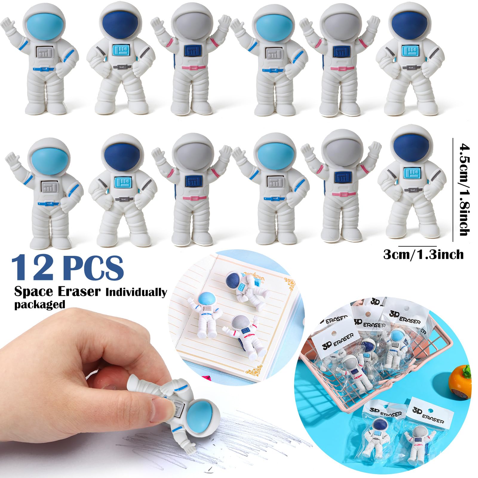 Golray 134pcs Space Party Favors Kit – Glow Tattoos, Erasers, Necklaces & Wristbands