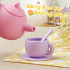 Golray Silicone Tea Set for Toddlers (Ages 3-5) – 22-Piece Washable Party Set with Storage Box