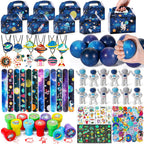Golray 134pcs Space Party Favors Kit – Glow Tattoos, Erasers, Necklaces & Wristbands
