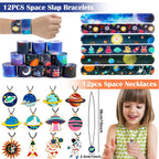 Golray 134pcs Space Party Favors Kit – Glow Tattoos, Erasers, Necklaces & Wristbands