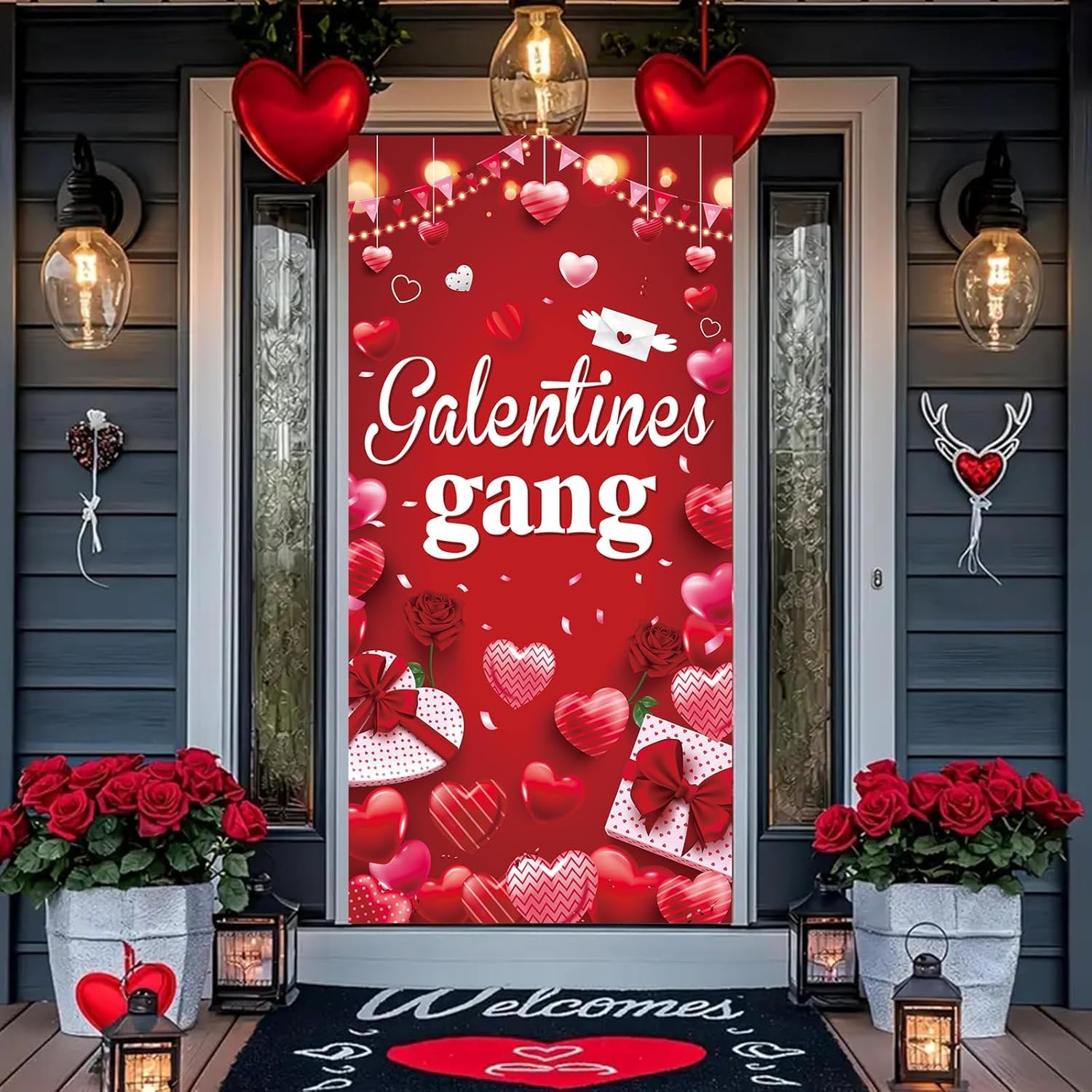 Galentines Day Decorations | Large Door Cover & Banner by GOOD FEEL KING
