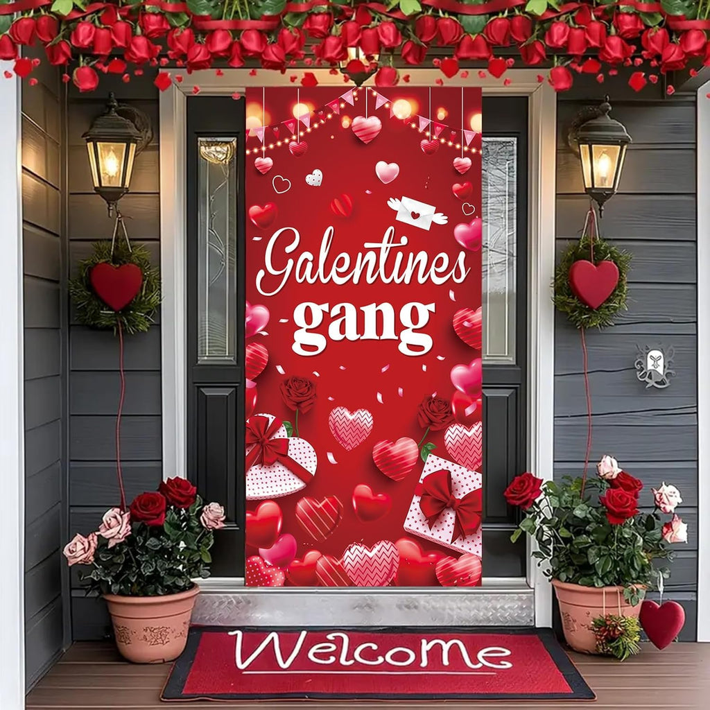 Galentines Day Decorations | Large Door Cover & Banner by GOOD FEEL KING