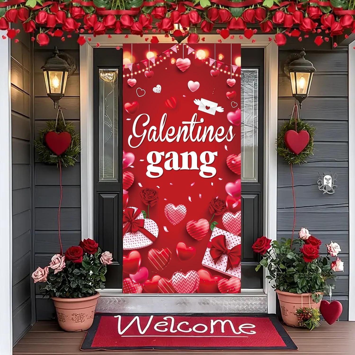 Galentines Day Decorations | Large Door Cover & Banner by GOOD FEEL KING