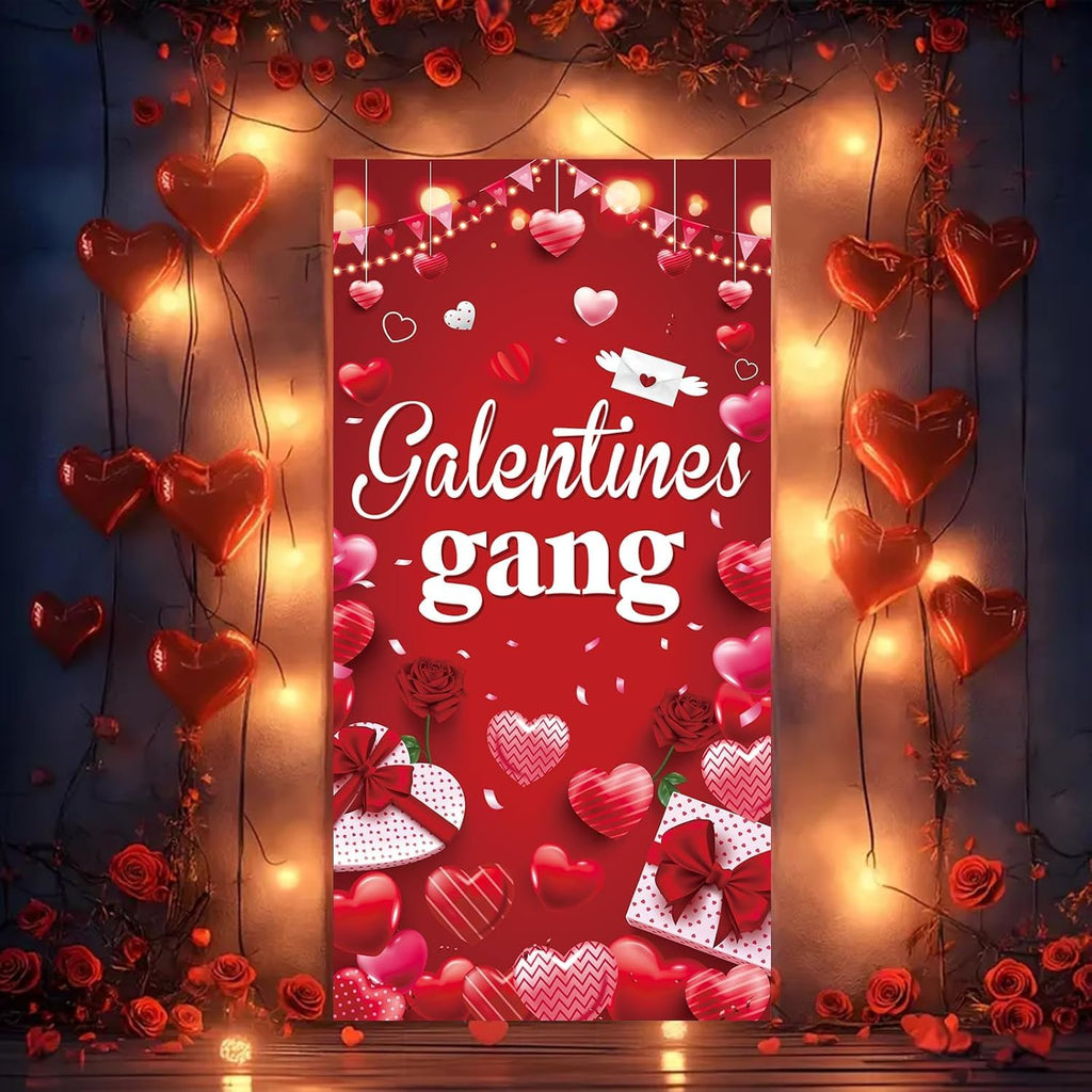 Galentines Day Decorations | Large Door Cover & Banner by GOOD FEEL KING