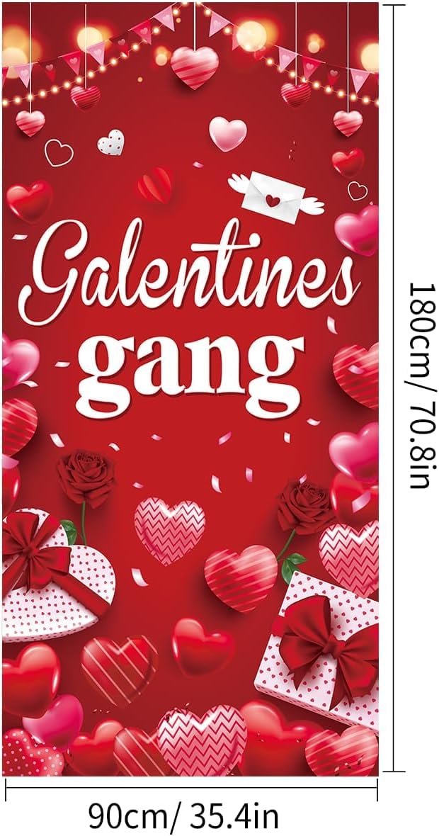 Galentines Day Decorations | Large Door Cover & Banner by GOOD FEEL KING