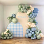 Govpy Sage Green & Blue Balloons Set – 35ct, 12in Latex Party Decor