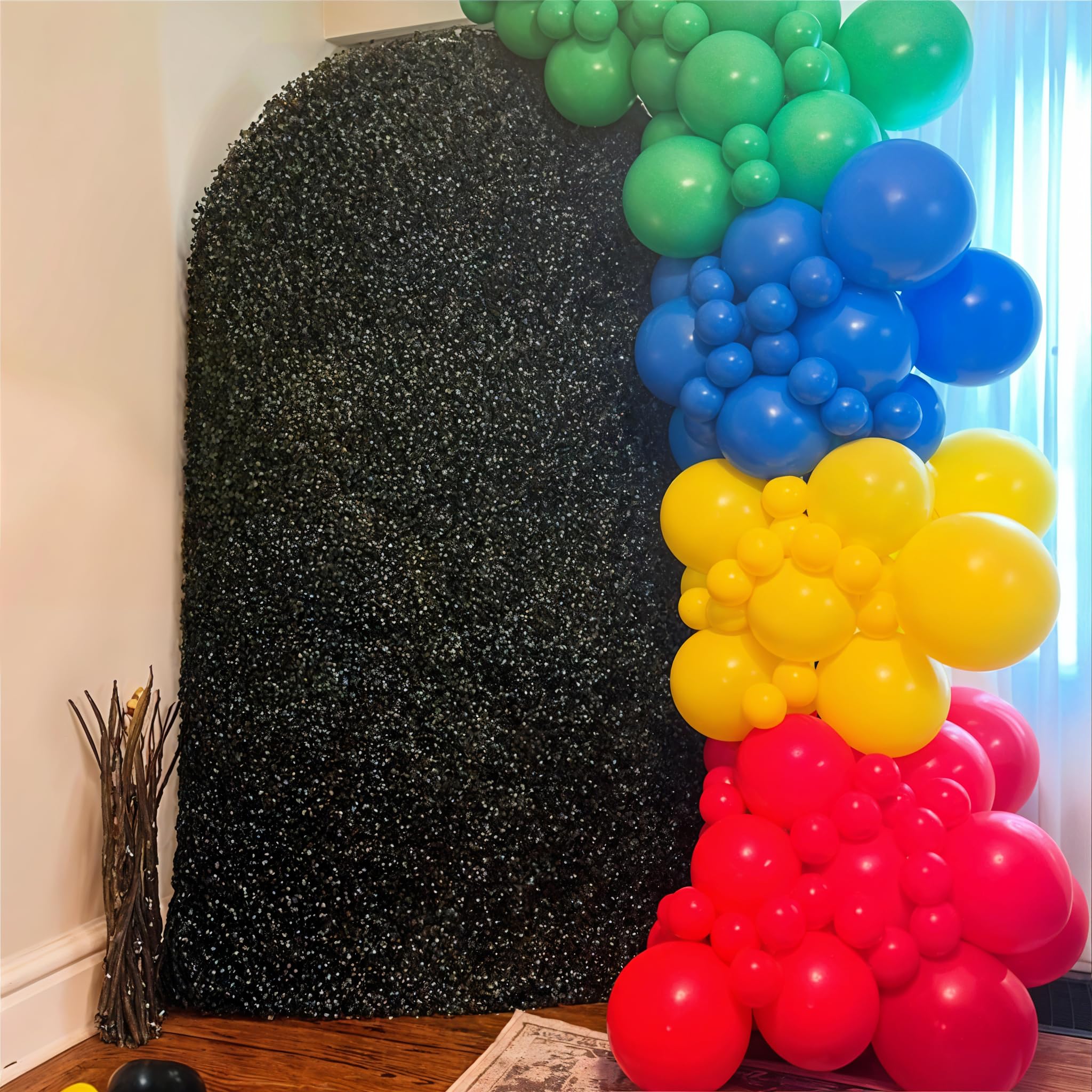 Govpy Rainbow Primary Color Latex Balloons – 60pcs 12in Set for Kids Birthday, Baby Shower & Events