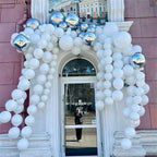 Govpy White Quick Link Balloons – 120Pcs Pearl 6in & 10in for Balloons Walls, Arches, and Decor