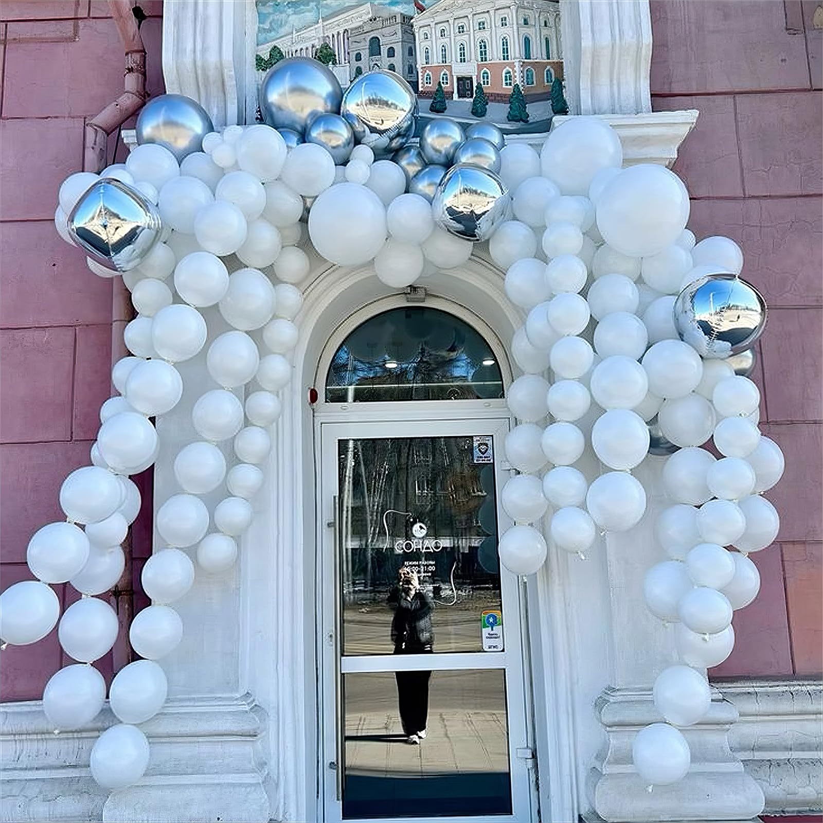 Govpy White Quick Link Balloons – 120Pcs Pearl 6in & 10in for Balloons Walls, Arches, and Decor