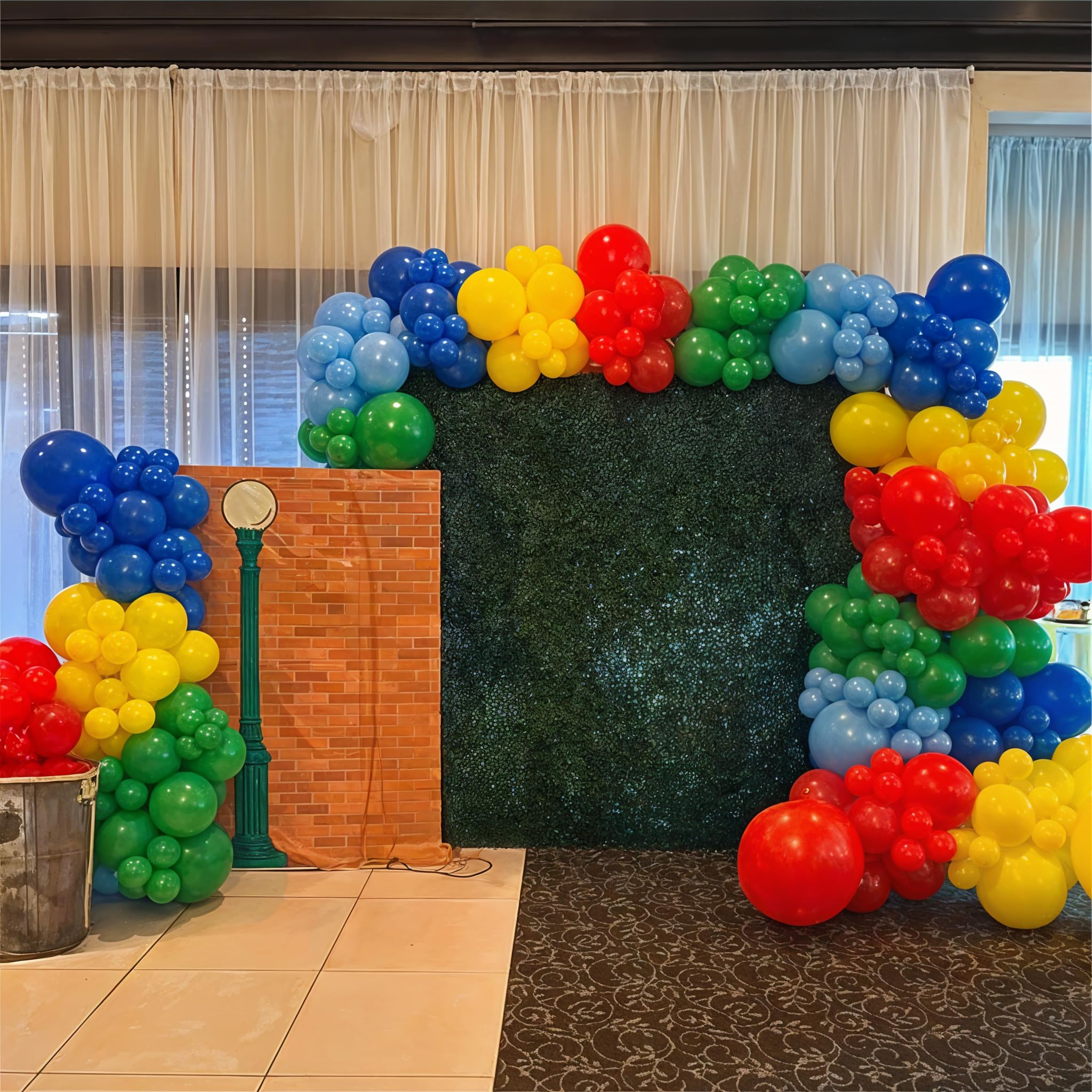 Govpy Rainbow Primary Color Latex Balloons – 60pcs 12in Set for Kids Birthday, Baby Shower & Events