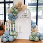Govpy Sage Green & Blue Balloons Set – 35ct, 12in Latex Party Decor