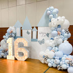Govpy Pastel Blue & White Balloons – 12in, 35pcs for Baby Showers & Parties