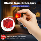 GraceDuck 200 PCS Magnetic Blocks with Light Up Blocks – LED STEM Building Toys