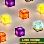 GraceDuck 200 PCS Magnetic Blocks with Light Up Blocks – LED STEM Building Toys