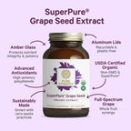 Pure Synergy SuperPure Grape Seed Extract | Organic Grape Seed Polyphenols – Heart Health, Skin & Healthy Aging (60 Capsules)