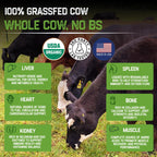 Grassfat USDA Organic 100% Grassfed Beef Organs Supplement – Made in USA | 30 Servings