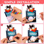 Grastfu 28-Pack Valentines Cards with Galaxy Squishies – Classroom Gifts & Party Favors