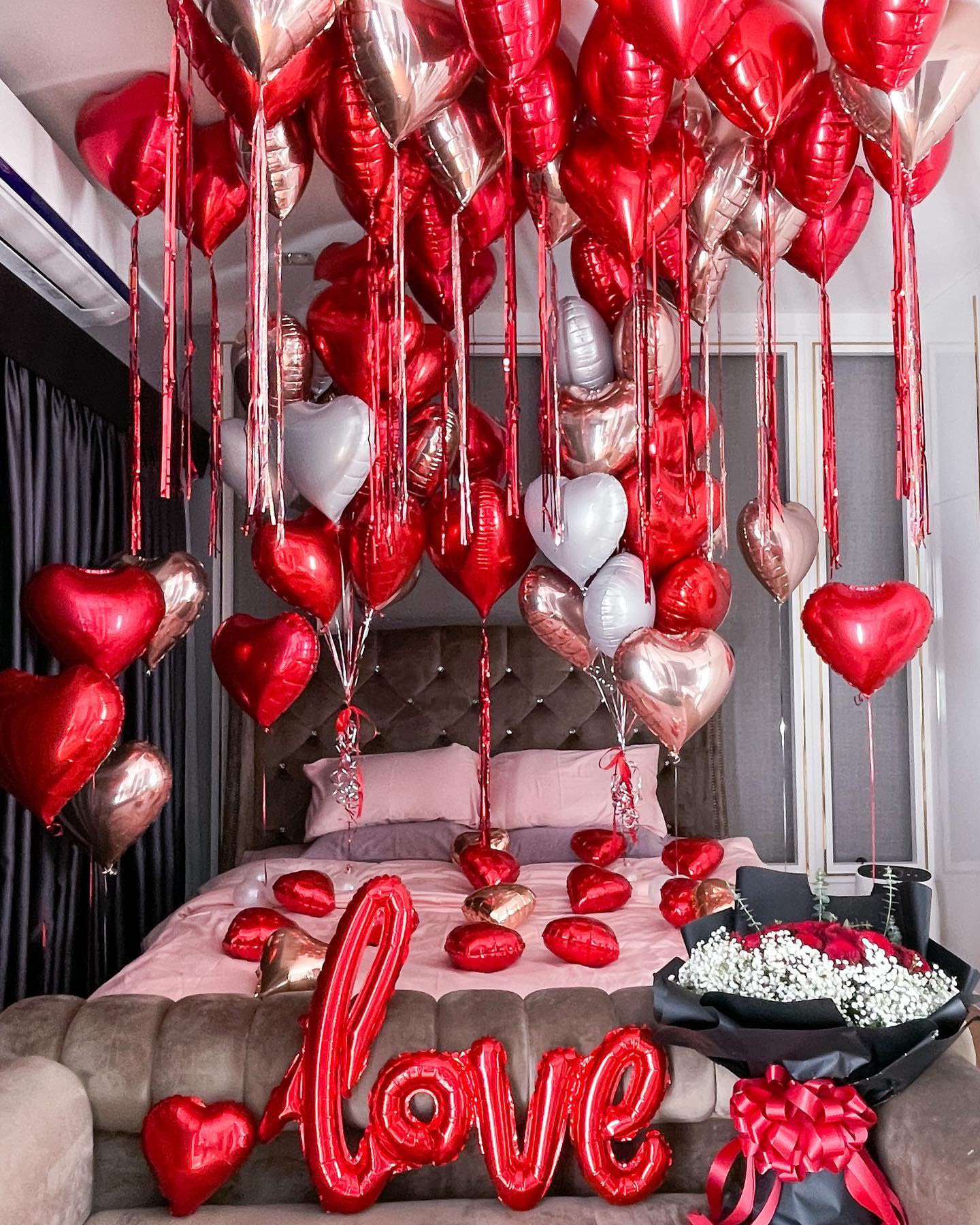 Grcypa Valentines Day Balloons Kit – Love Balloons & Heart Foils for Romance