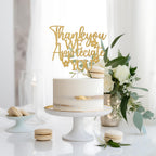 Thank You We Appreciate You Cake Topper - GREABRRY Gold Glitter Decorations