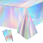 GREATRIL Iridescent Table Cloths – 54'' x 108'', 2 Pack, Mermaid/Undersea/Frozen/Demon Theme Party Decor