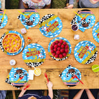Greencian 96 Pcs Toy Cartoon Story 2nd Birthday Party Supplies — Plates & Napkins (Serves 24)