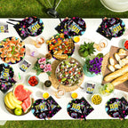 Greencian 168 Pcs 80s Party Dinnerware Set – Back to The 80s Plates, Napkins, Cups & Cutlery for 24