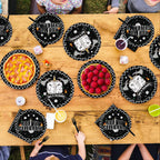 Greencian 96Pcs D20 Dice Party Plates & Napkins Set – RPG Themed Tableware for 24