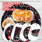 Greencian 200 Pcs Valentine's Day Gender Reveal Plates & Napkins – He or She Tableware Set for Baby Shower (Serves 50)