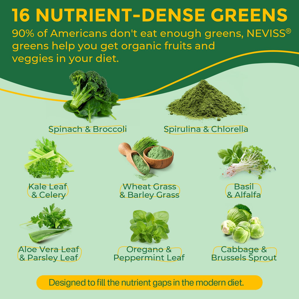 Bio Super Greens Gummis + Probiotika – Spirulina, Chlorella, Spinat, Pilze, Zuckerfrei Vegan 60 Stück