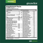 Greens First Phytonutrient Capsules – 54 Superfoods, Organic Fruits & Veggies, Probiotics & Digestive Enzymes – 180 Capsules