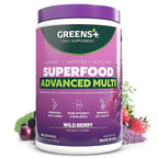 Greens+ Advanced Multi Wild Berry Superfood Powder – Organic, Vegan, Non-GMO (9.4 oz)