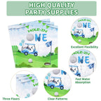 Grencian Golf First Birthday Party Supplies — Hole-in-One Tableware Set (Serves 24)