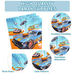 Grencian 96 Pcs Racing Car Party Supplies — Plates, Napkins & Forks for 24